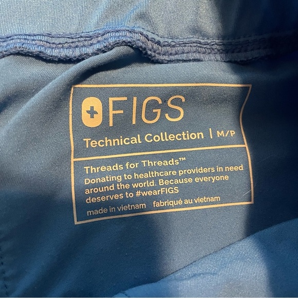 Figs Zamora jogger scrubs blue medium casual comfy - Picture 3 of 5